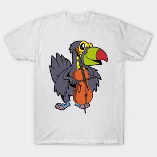 Comic toucan playing cello T-Shirt